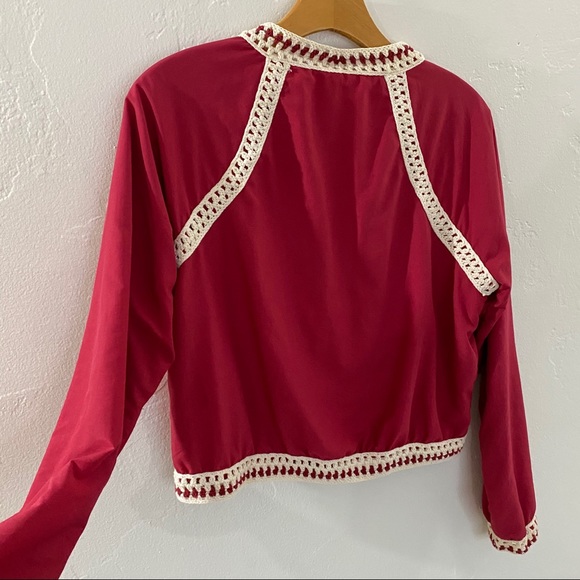 Free people crochet trim baseball jacket - Picture 6 of 6